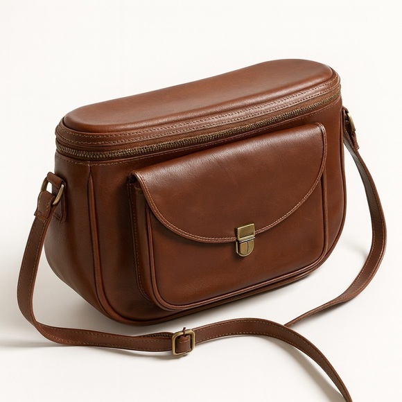 Hinson Wu Handbags - Hinson vintage leather crossbody bag top grain brass hardware